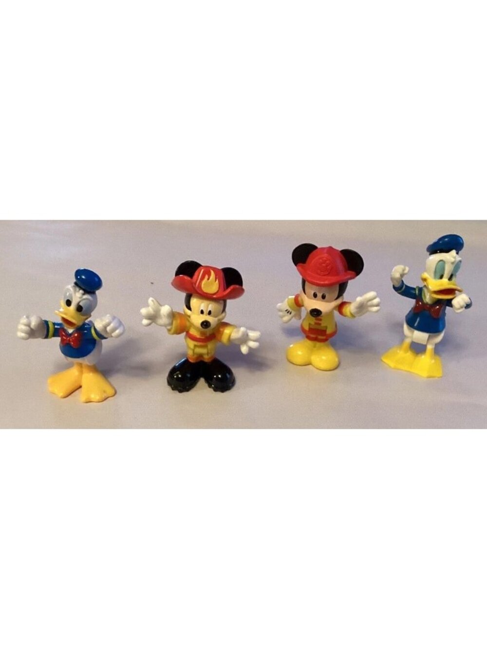 Disney Mickey Mouse and Donald Duck PVC Mini Figures 2.5" Cake Toppers Lot Of 4